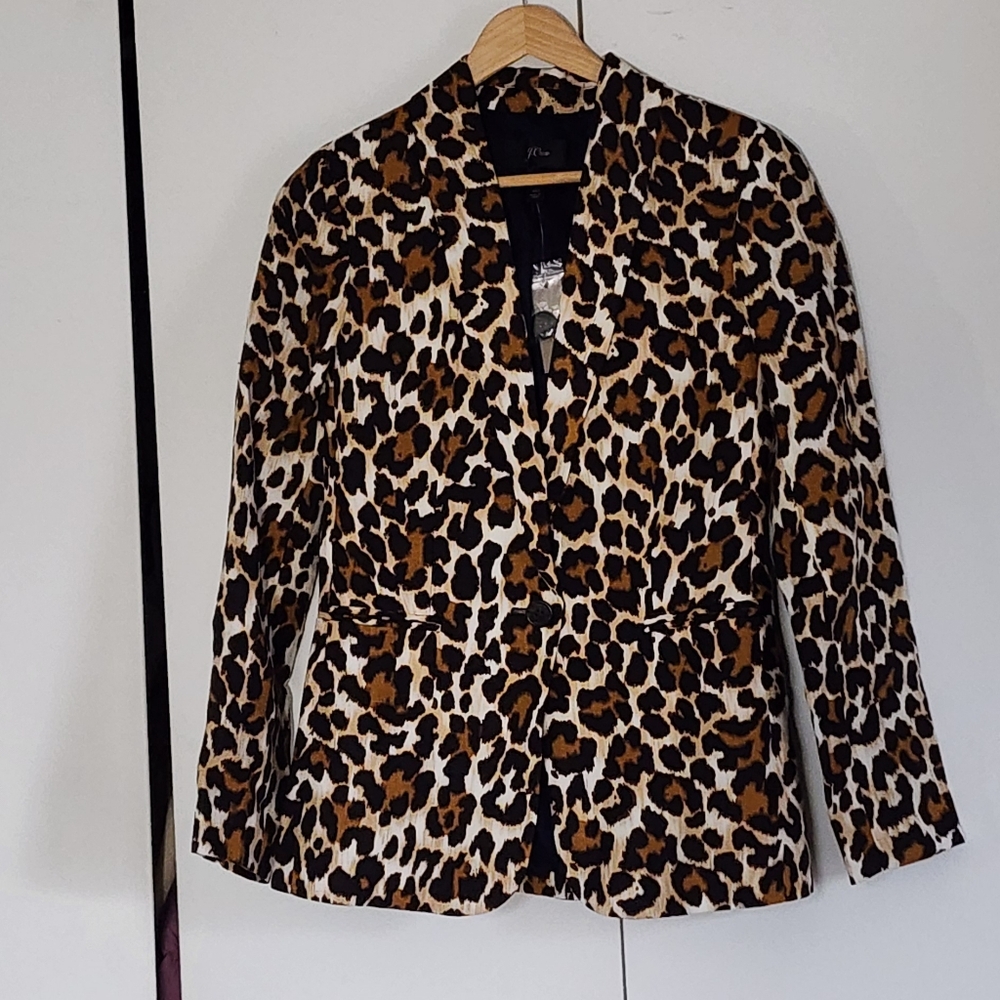 J. Crew Leopard Print Blazer
